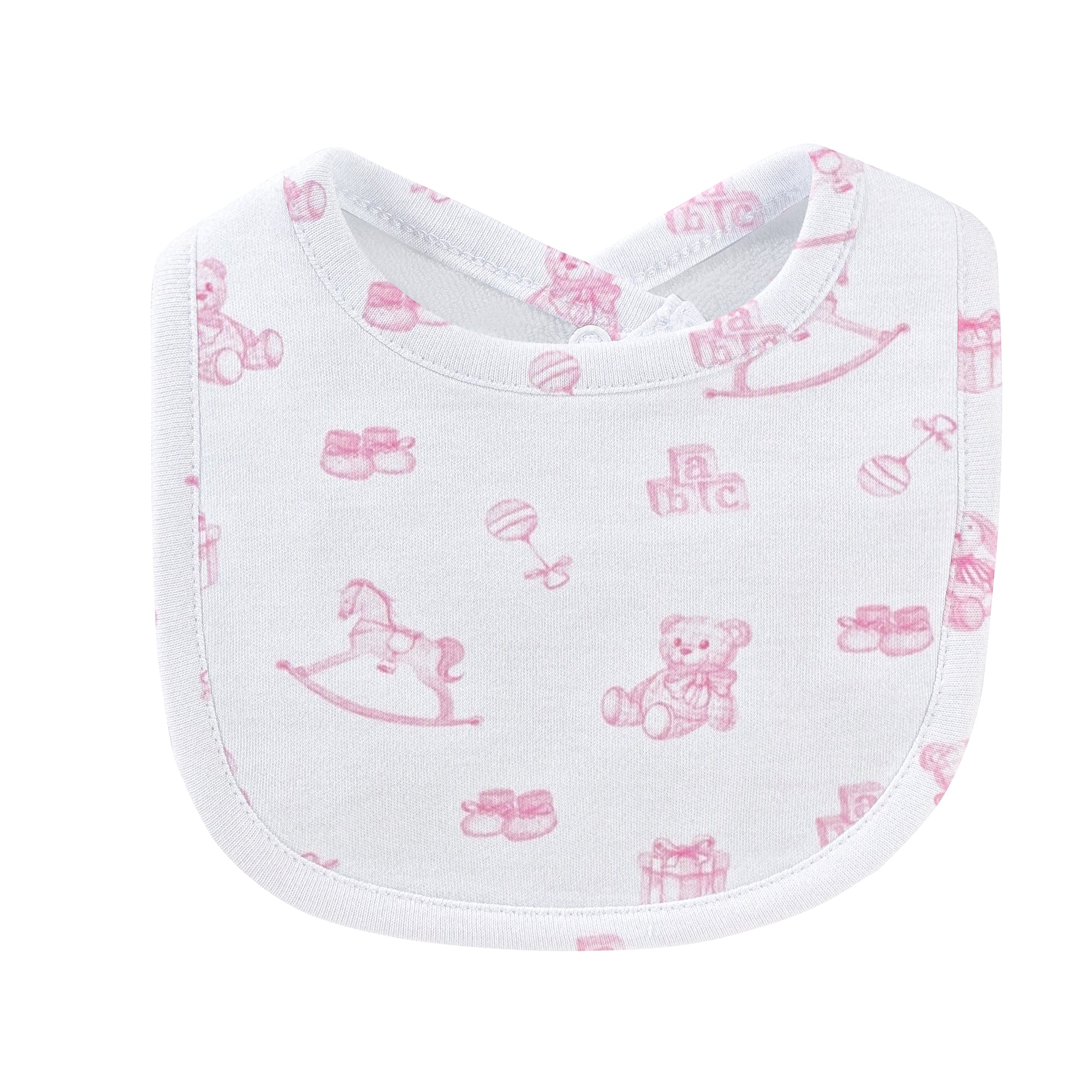 Tiny Baby Toys Printed Bib, Pink