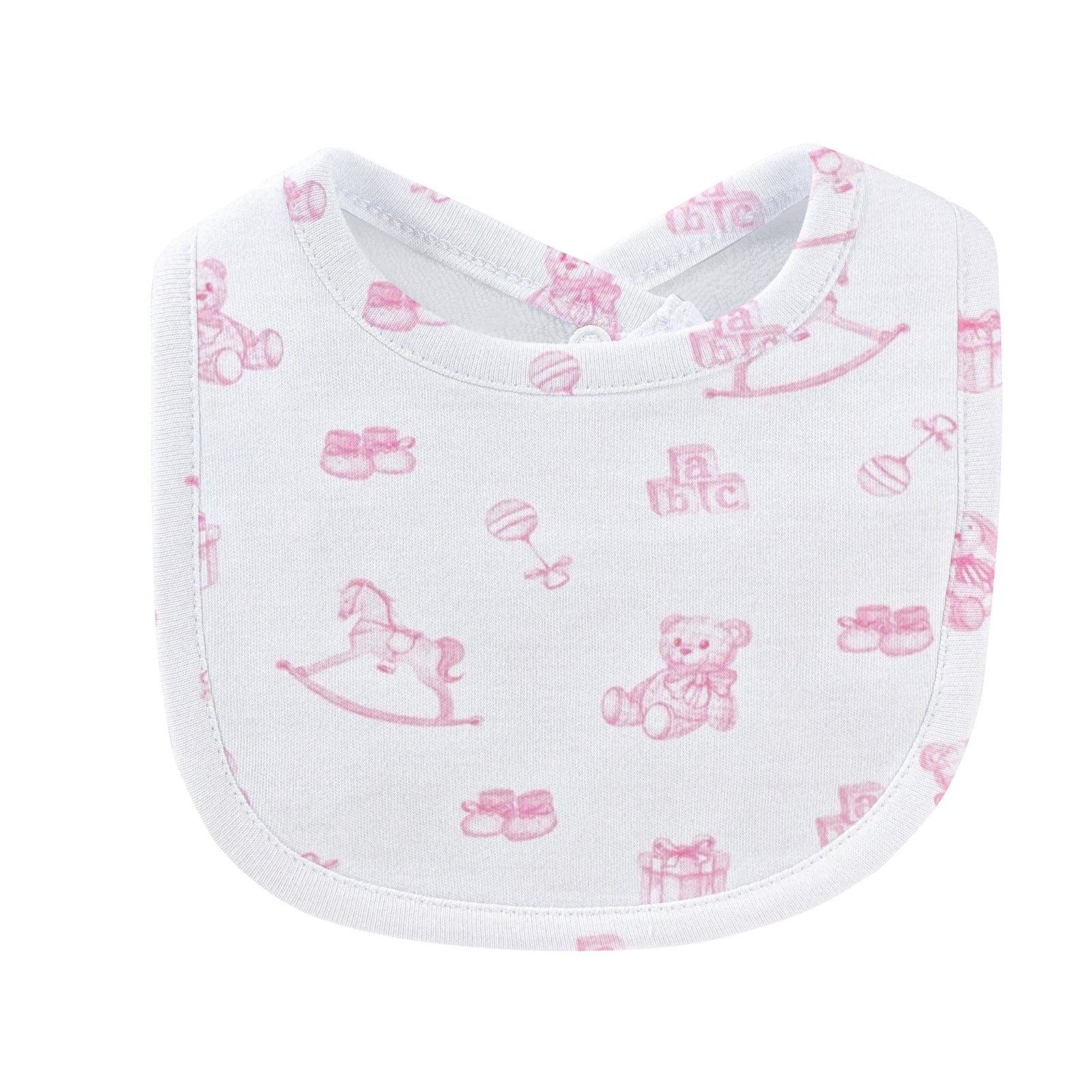 Tiny Baby Toys Printed Bib, Pink