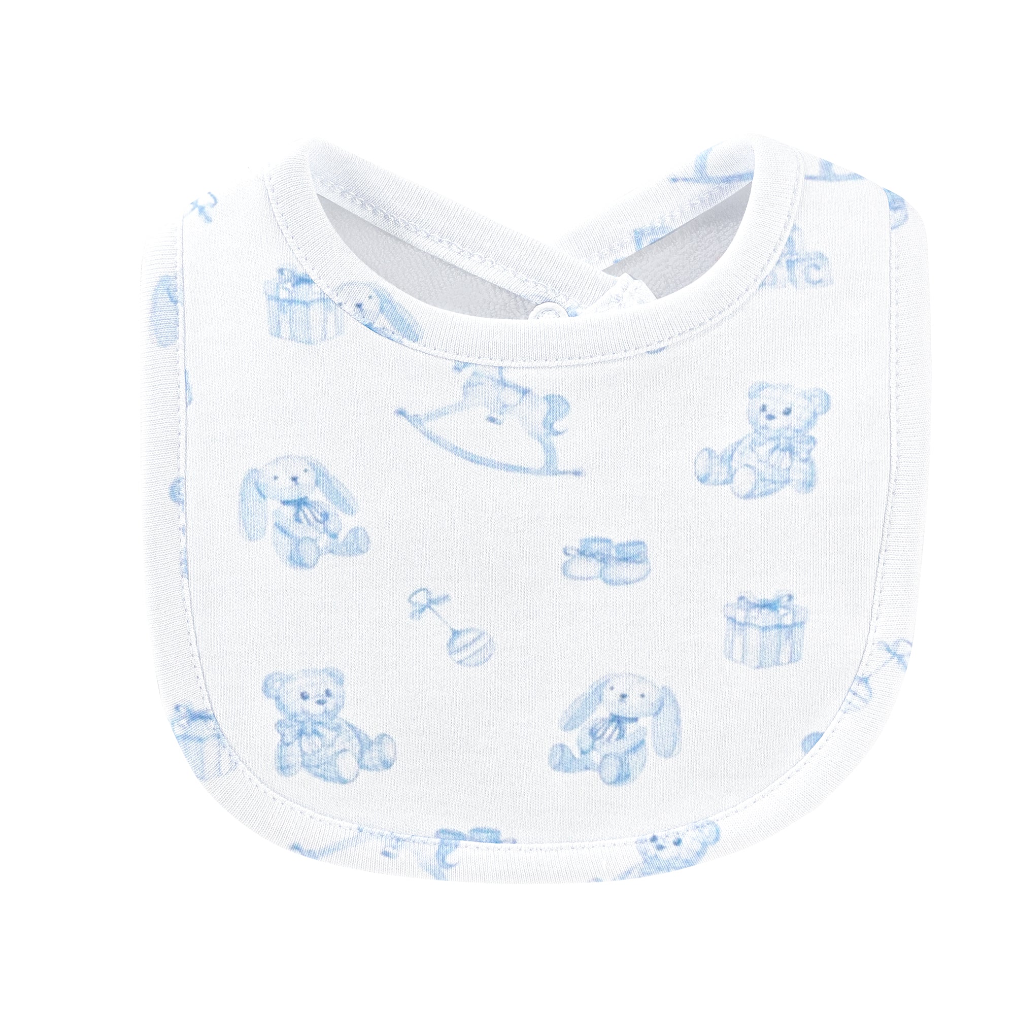 Tiny Baby Toys Printed Bib, Blue