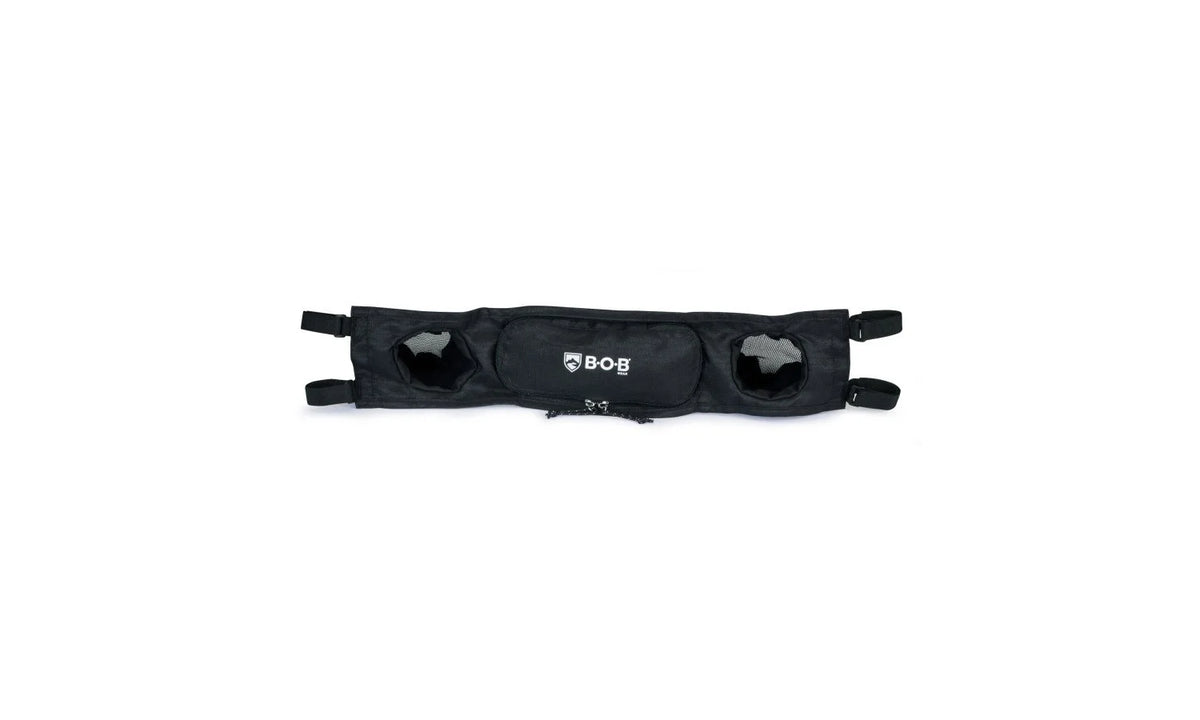 Overhead view of a handlebar console for Duallie jogging strollers