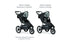 Alterrain Pro Jogging stroller with just the receivers attached and an Alterrain Jogging Stroller with Adapter Frame Attached