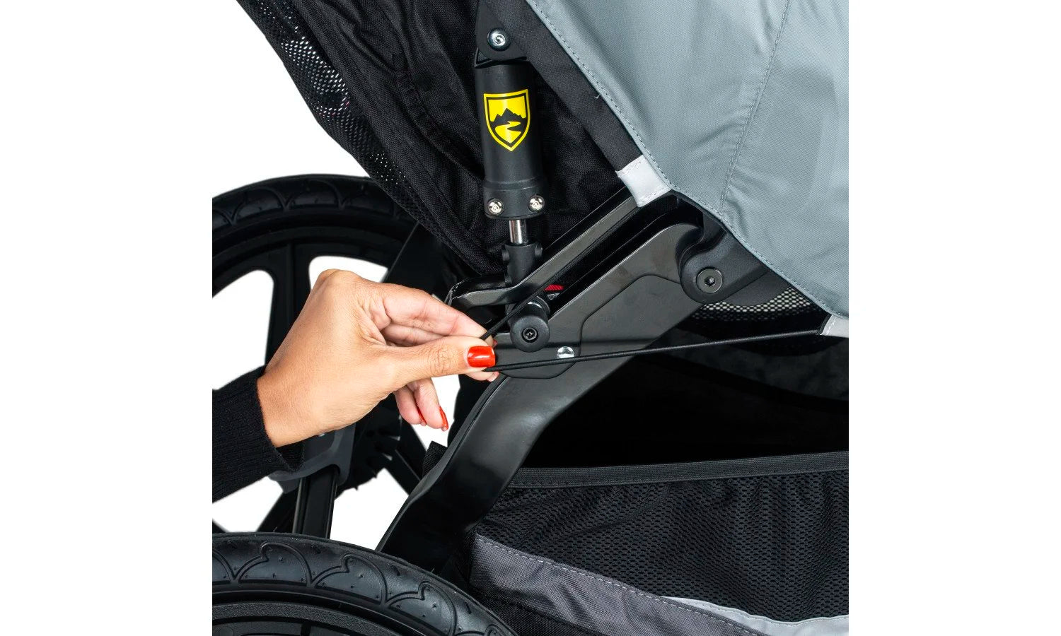 Attaching the Weather Shield to the jogging stroller