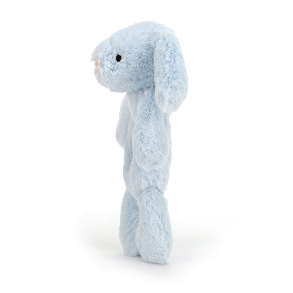 Bashful Bunny Ring Rattle, Baby Blue