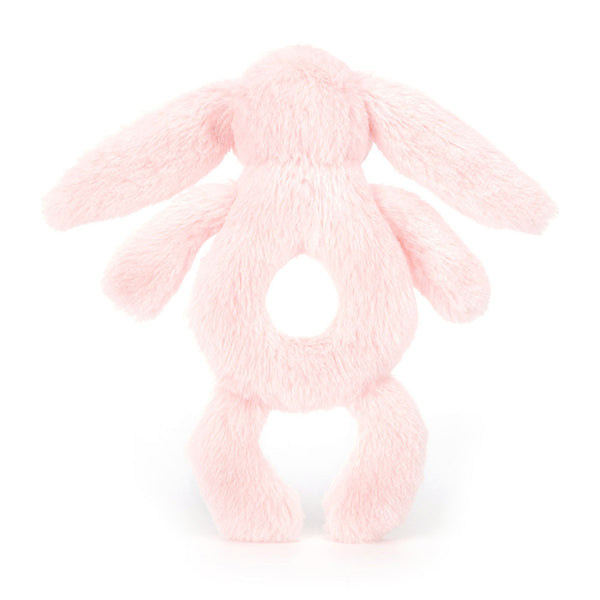 Bashful Bunny Ring Rattle, Baby Pink