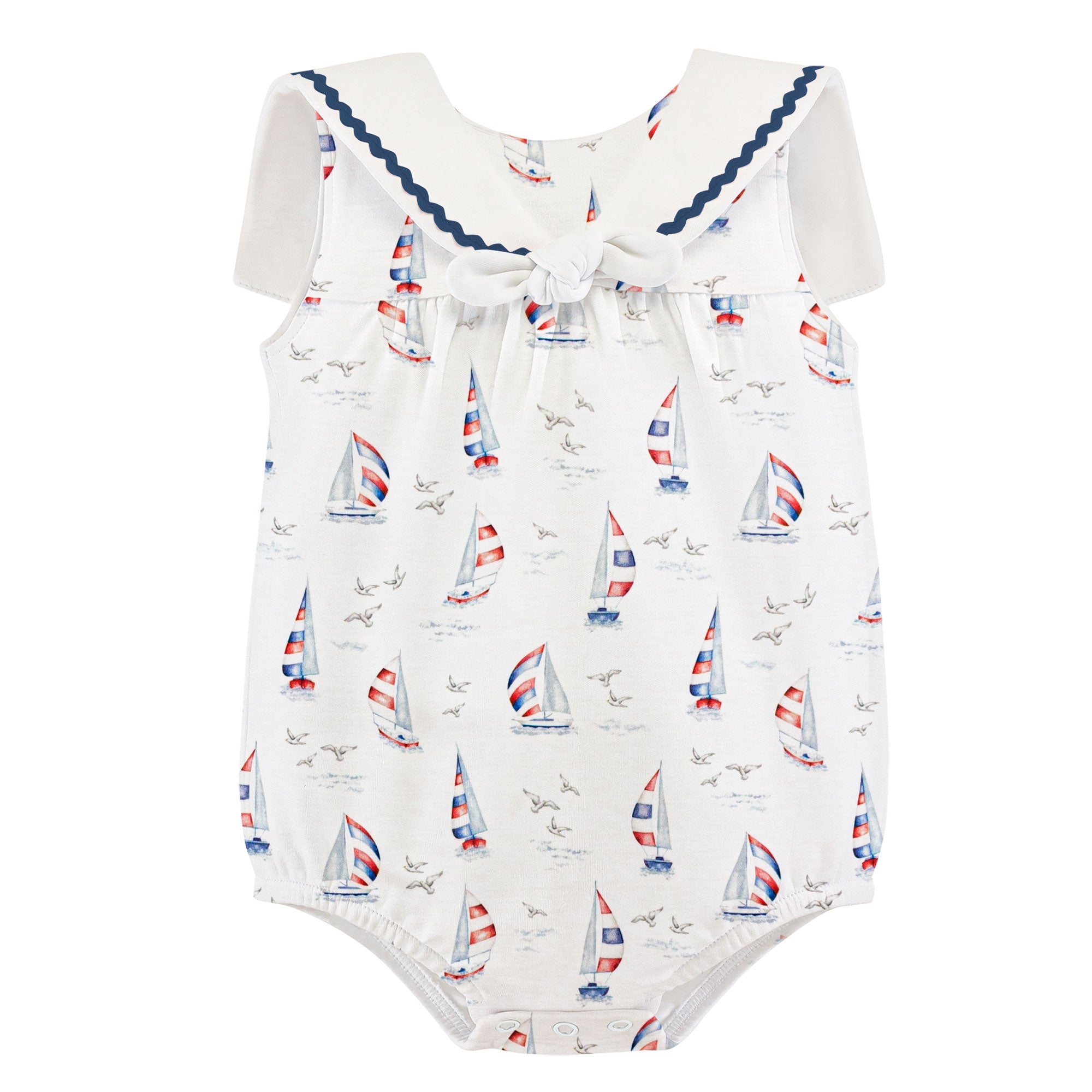 Baby Club Chic Harbor Days Bubble w/Sailor Collar