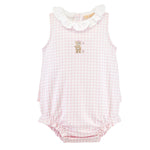 Baby Club Chic Golfing Bear Pink Bubble with Embroidery