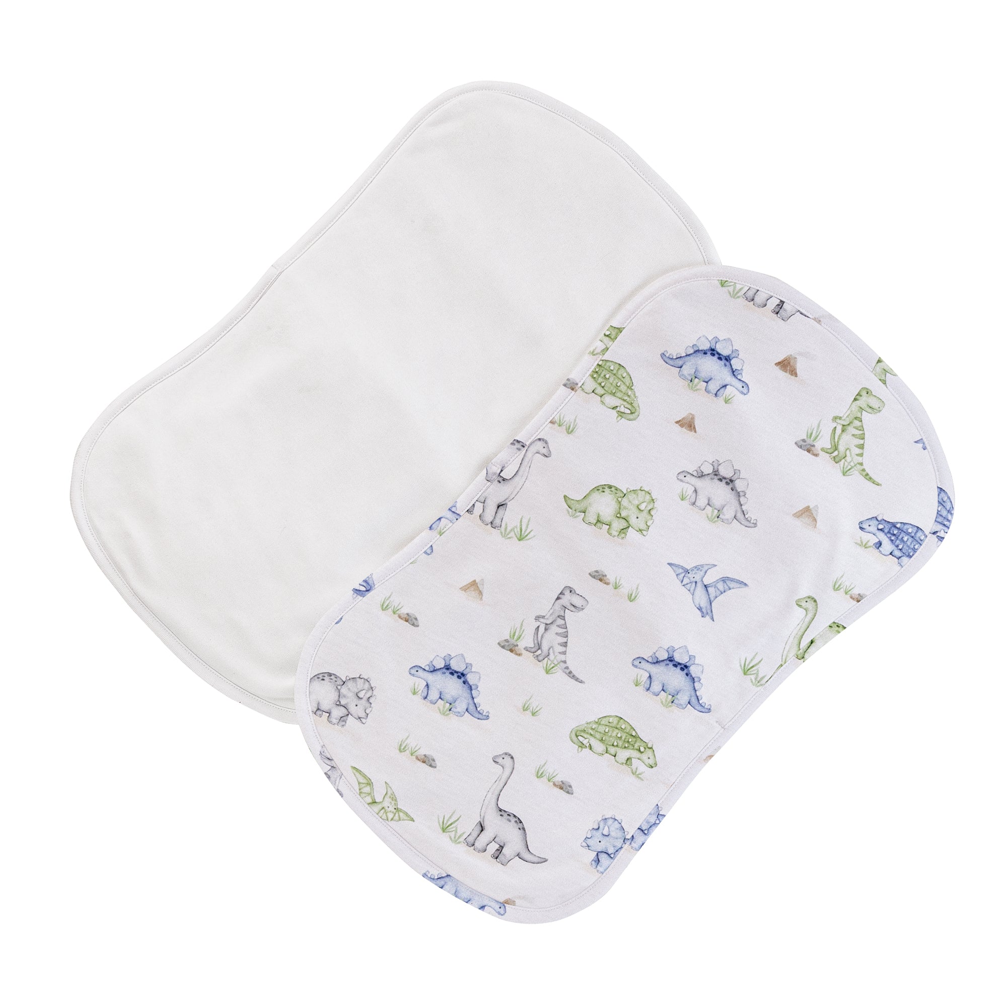 Baby Club Chic Cute Roars Printed Pima Burp Cloth 2PC Set