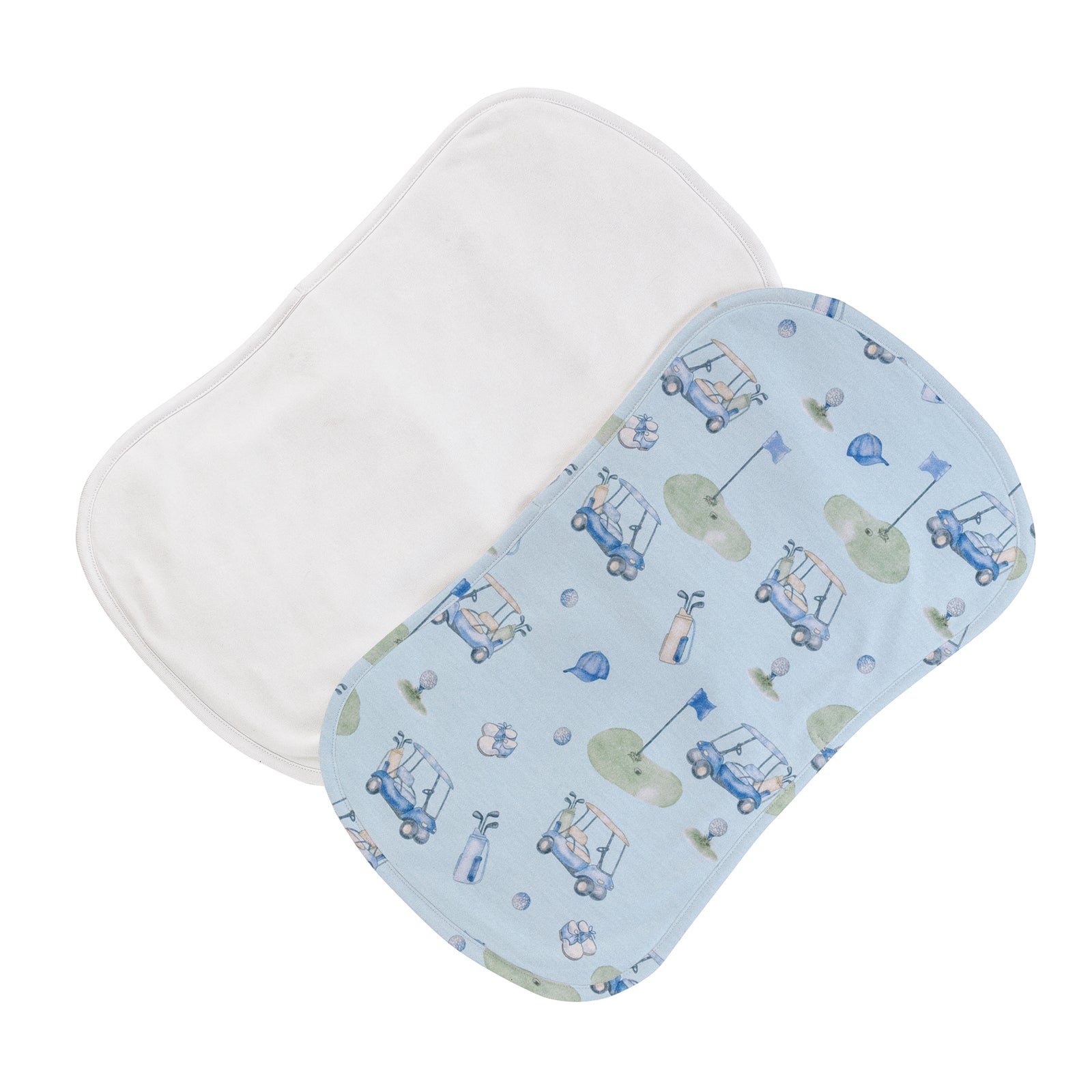 Baby Club Chic Tee Champs Printed Pima Burp Cloth 2PC Set