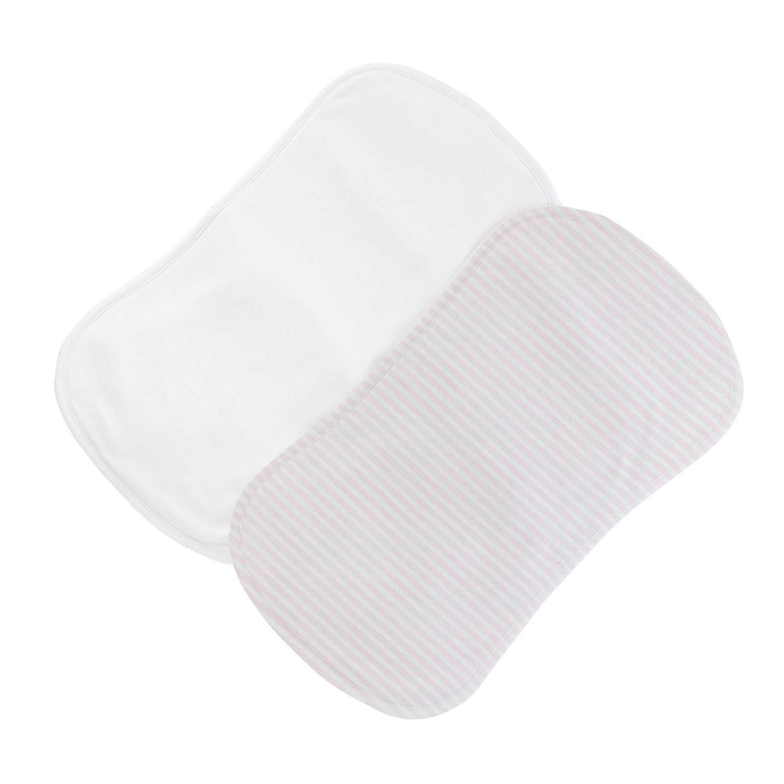 Stripes Burp Cloth 2PC Set Pink