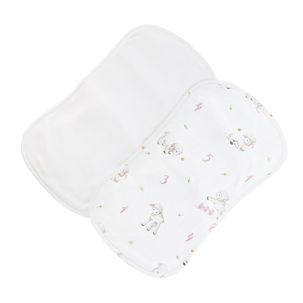 Counting Baby Sheep Pink, Burp Cloth 2PC Set