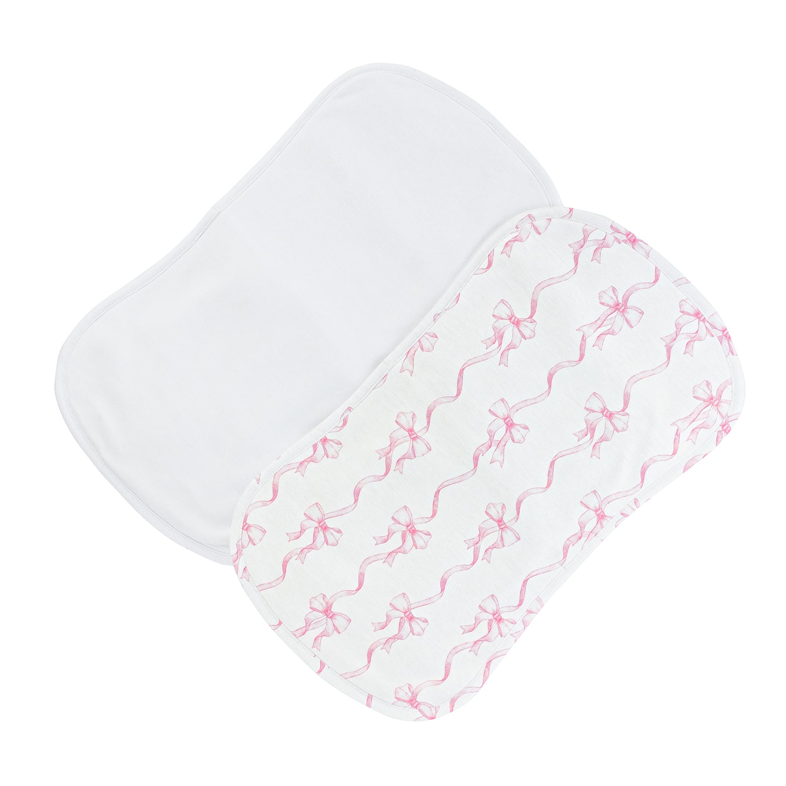 Baby Club Chic Coquette Bows Printed Pima Burp Cloth 2PC Set