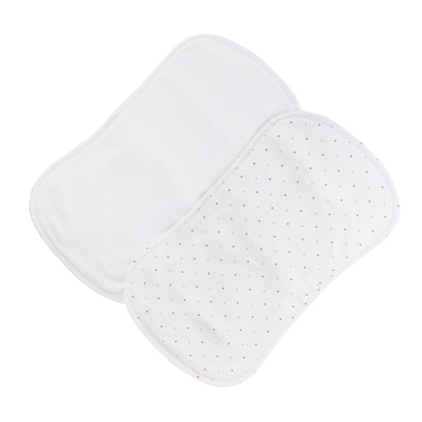 Pink Dots, Burp Cloth 2PC Set