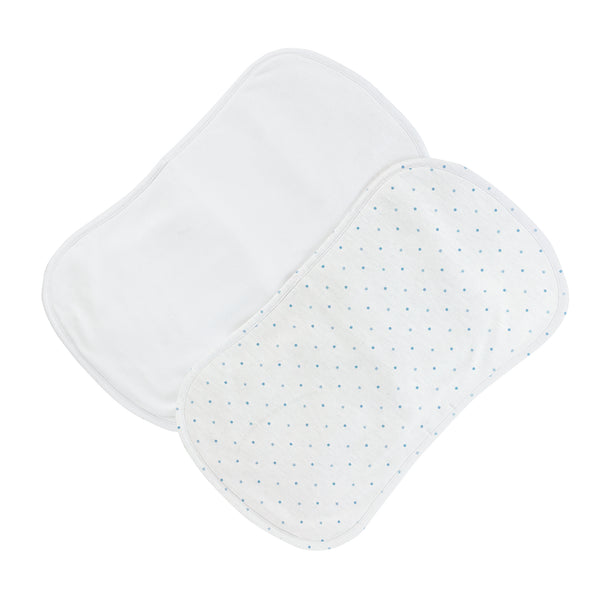 Blue Dots, Burp Cloth 2PC Set