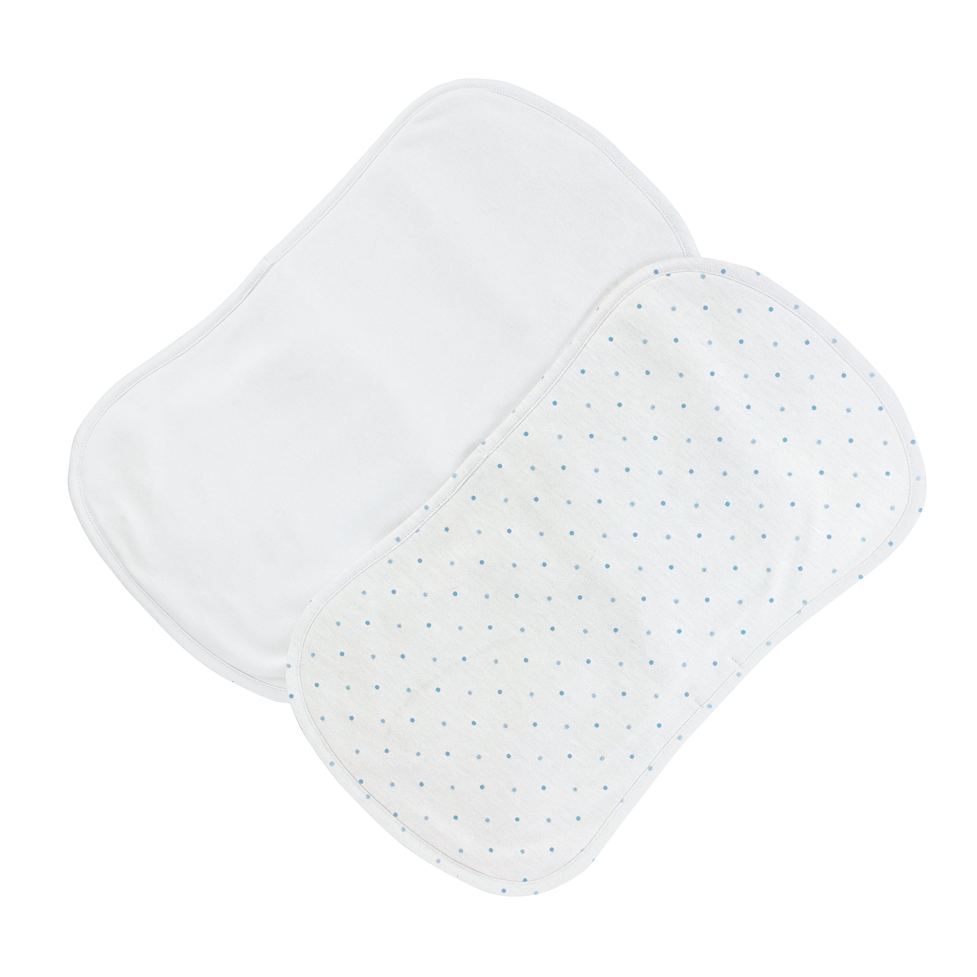 Blue Dots Printed Burp Cloth 2PC Set