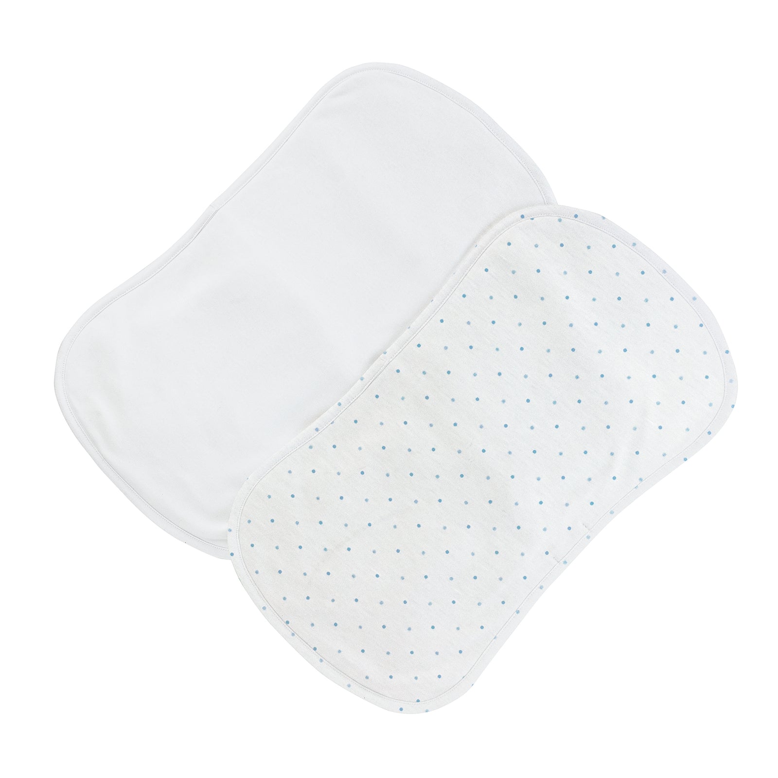 Blue Dots Printed Burp Cloth 2PC Set