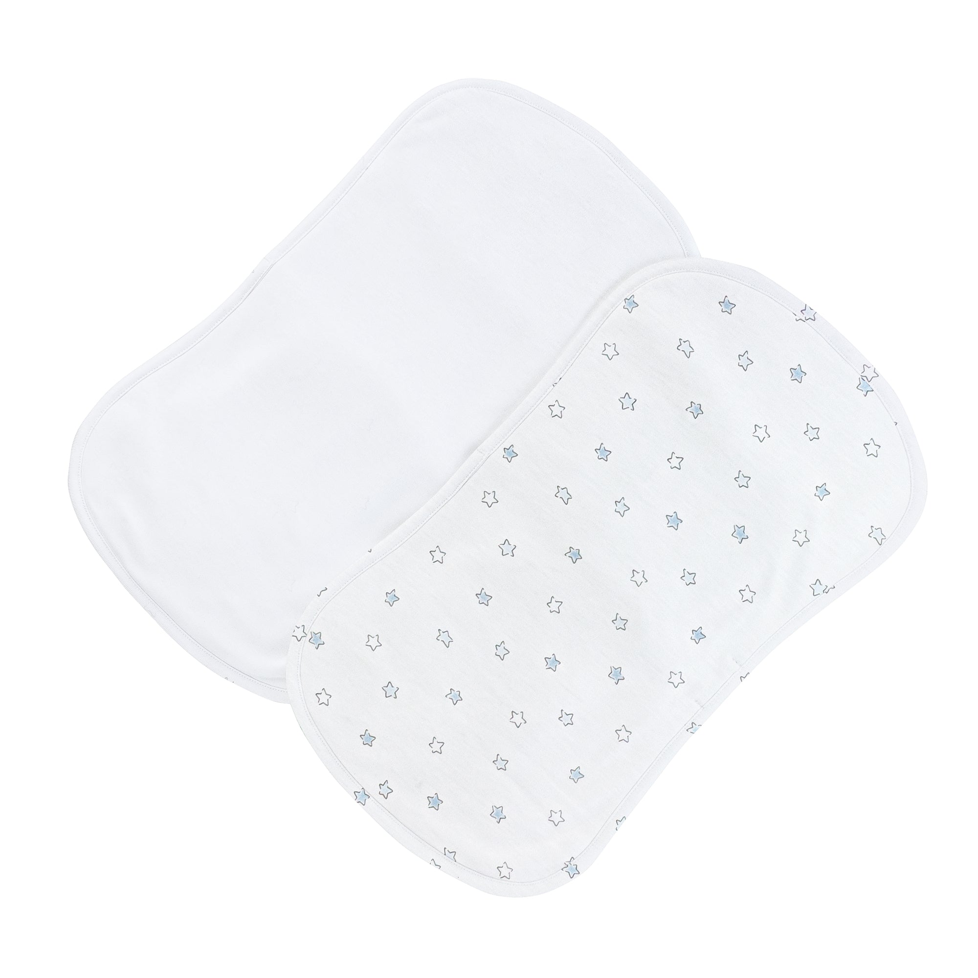 Blue Little Stars Printed Burp Cloth 2PC Set