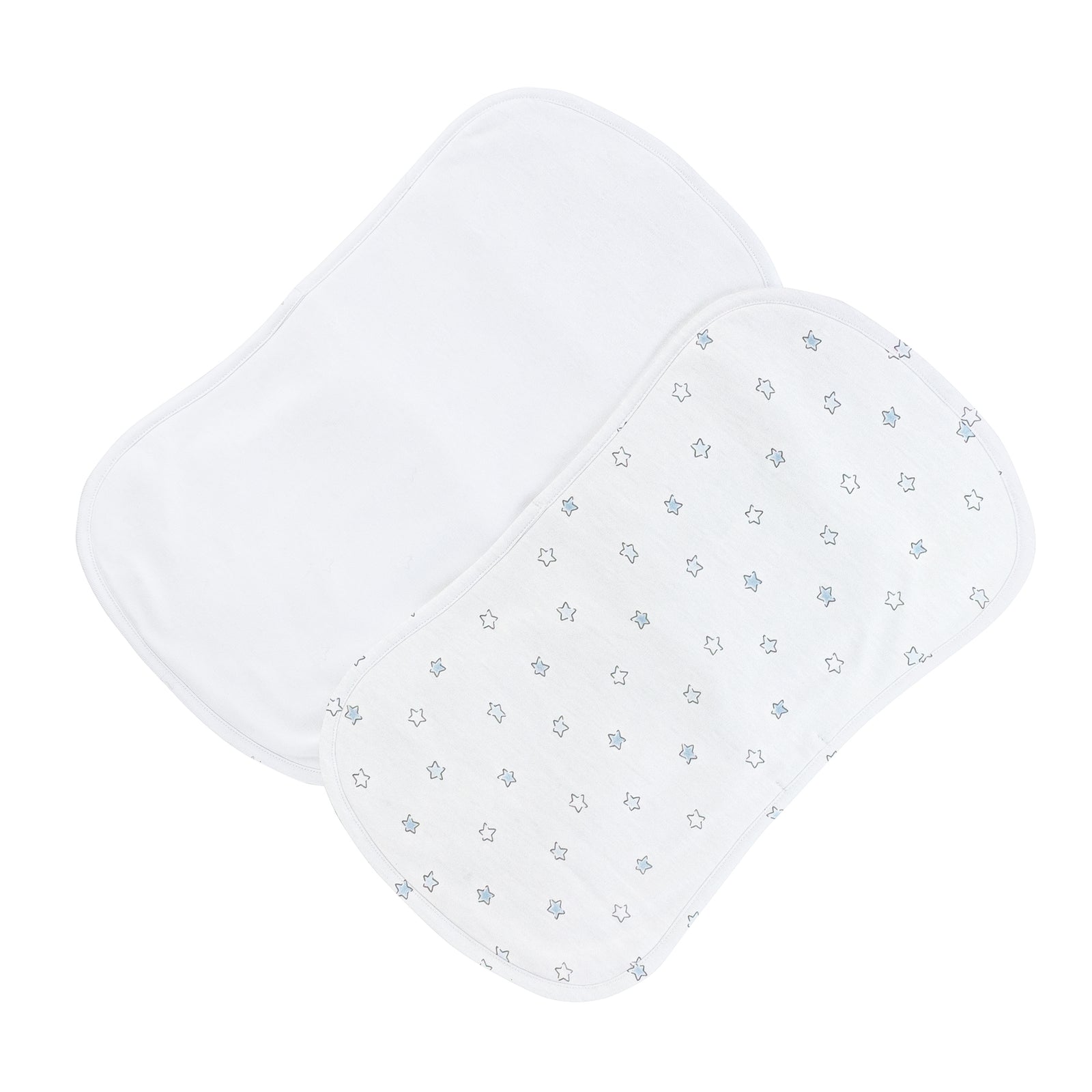 Blue Little Stars Printed Burp Cloth 2PC Set