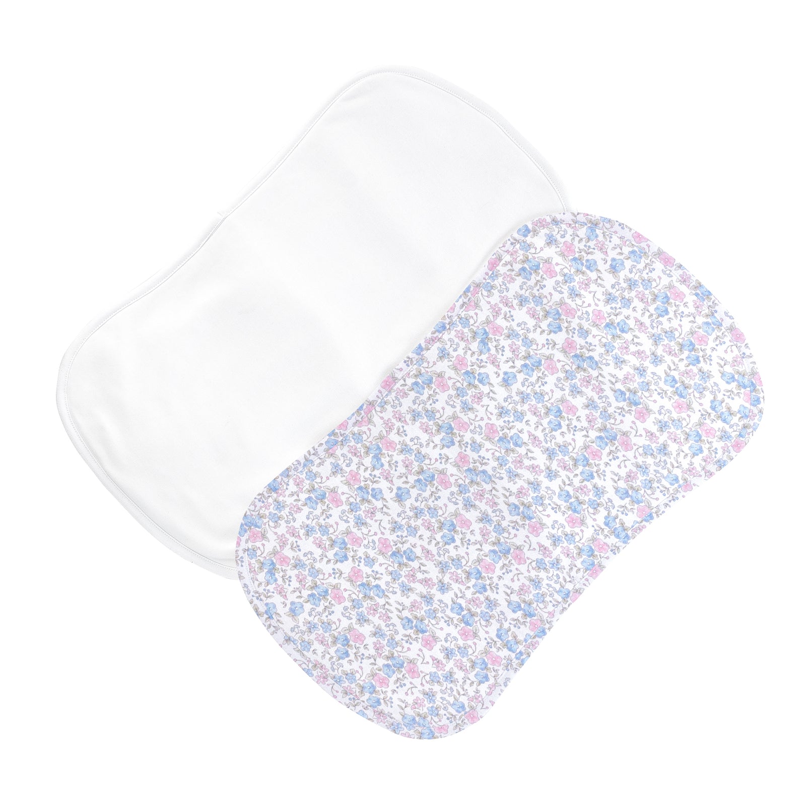 Baby Club Chic Tiny Soft Floral Printed Pima Burp Cloth 2PC Set
