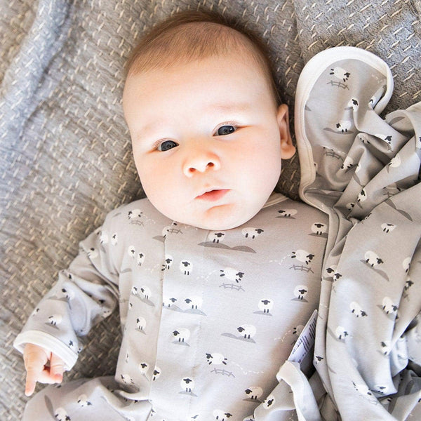 Baa Baa Baby Modal Blanket, Gray