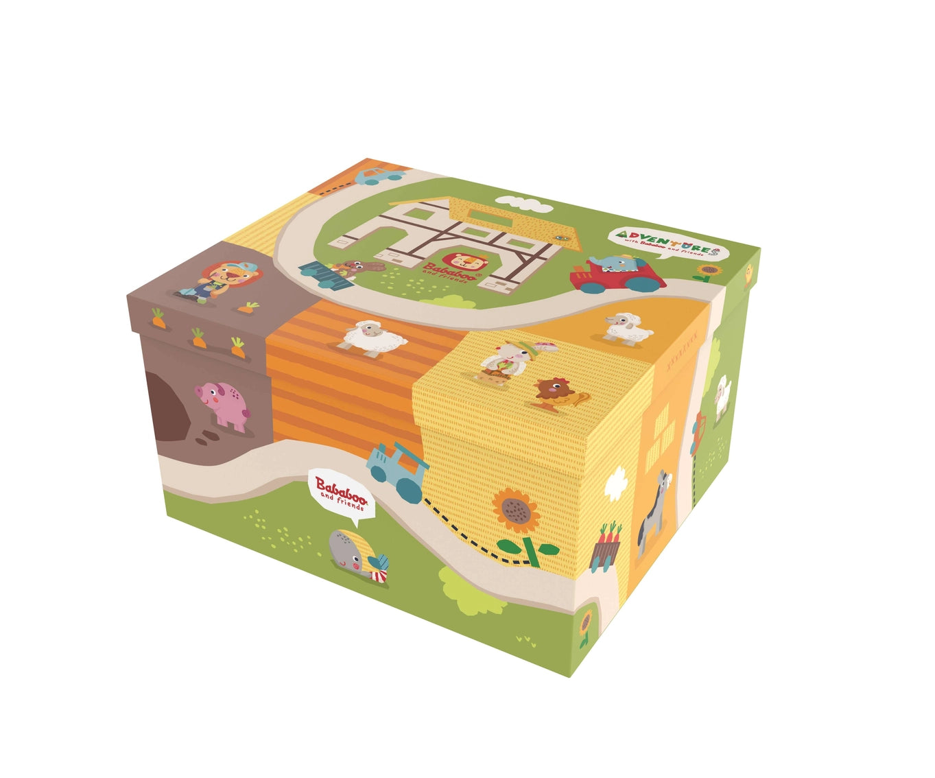Bababoo and friends Farm Play World with Wooden Train Tracks