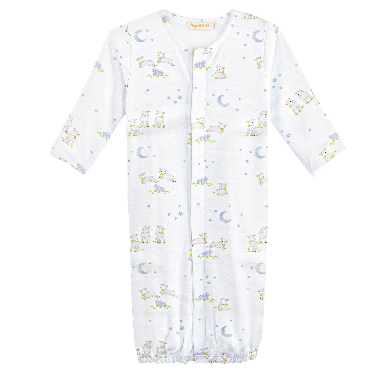 Baby Lambs - Blue, Convertible Gown