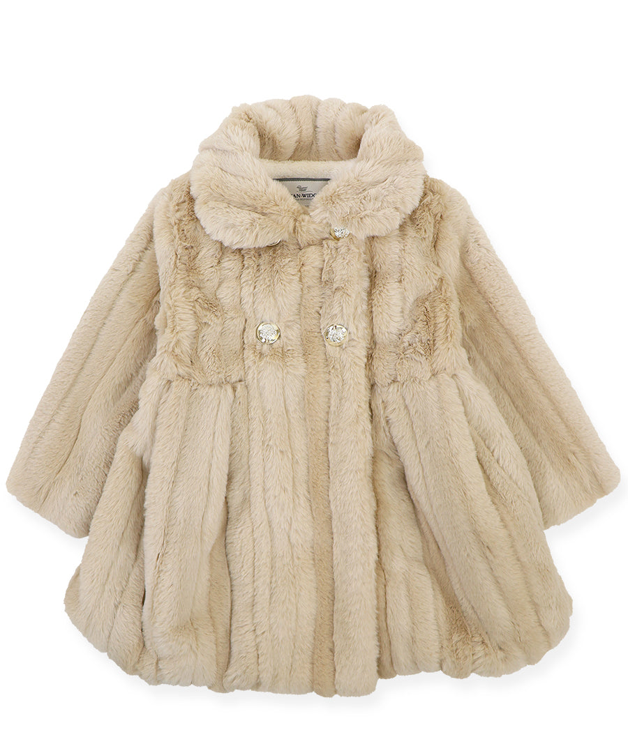 Balloon Coat, Gold Mink Stripe