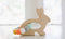 Bannor Toys Bunny Grasping Wooden Baby Toy with Teething Beads