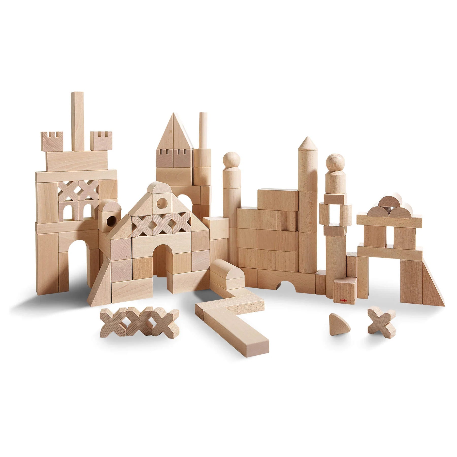 Basicc Building Haba Basic Building Blocks 102 Piece Extra Large Wooden Starter Set ...
