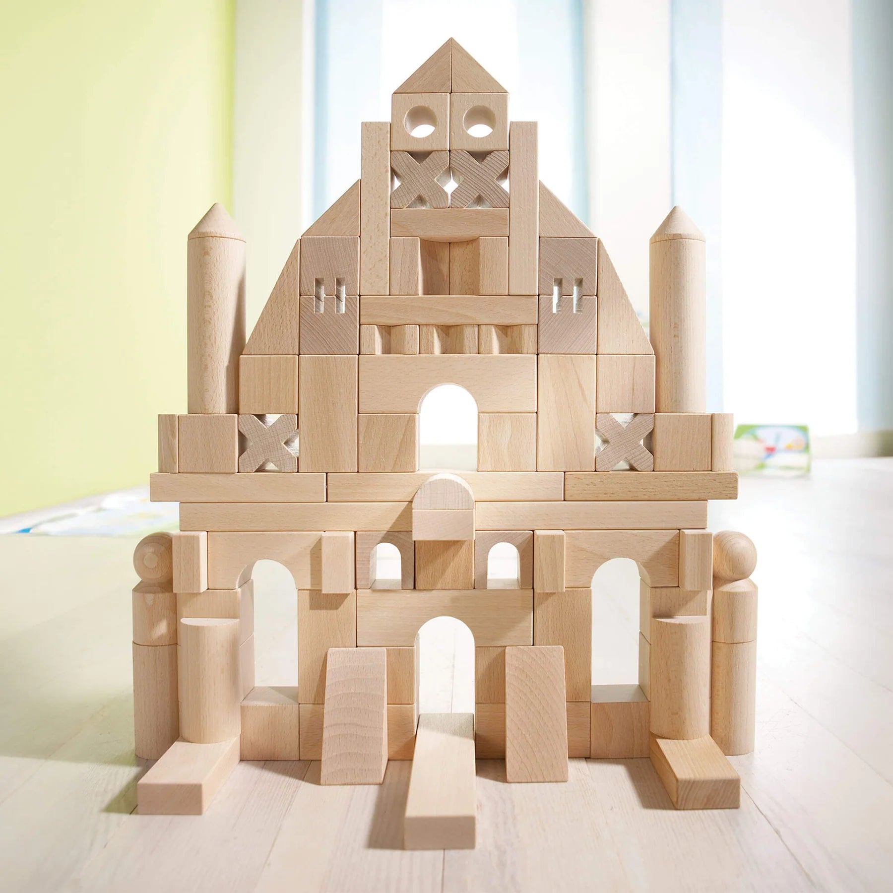 American Basic Build Haba Basic Building Blocks 102 Piece Extra Large Wooden Starter Set ...