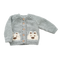 The Blueberry Hill Bear Cardigan Bowie Grey Baby & Kid Sweater Winter Holiday