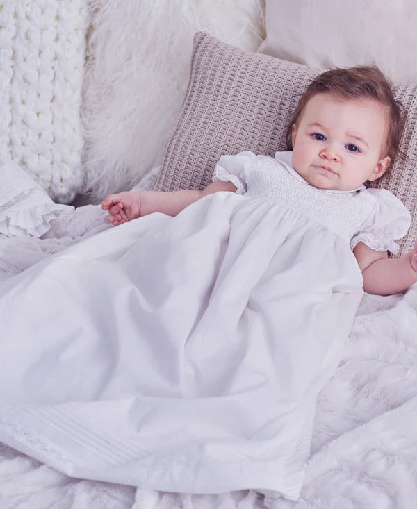 Besos New Silene Christening Gown & Hat Set, S/S