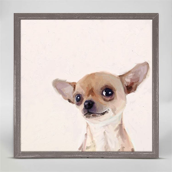 Best Friend - Chihuahua Close Up, Mini Framed Canvas