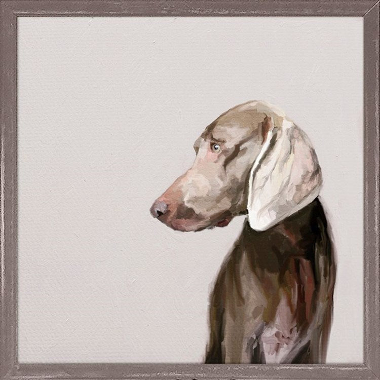 Best Friend - Weimaraner, Mini Framed Canvas