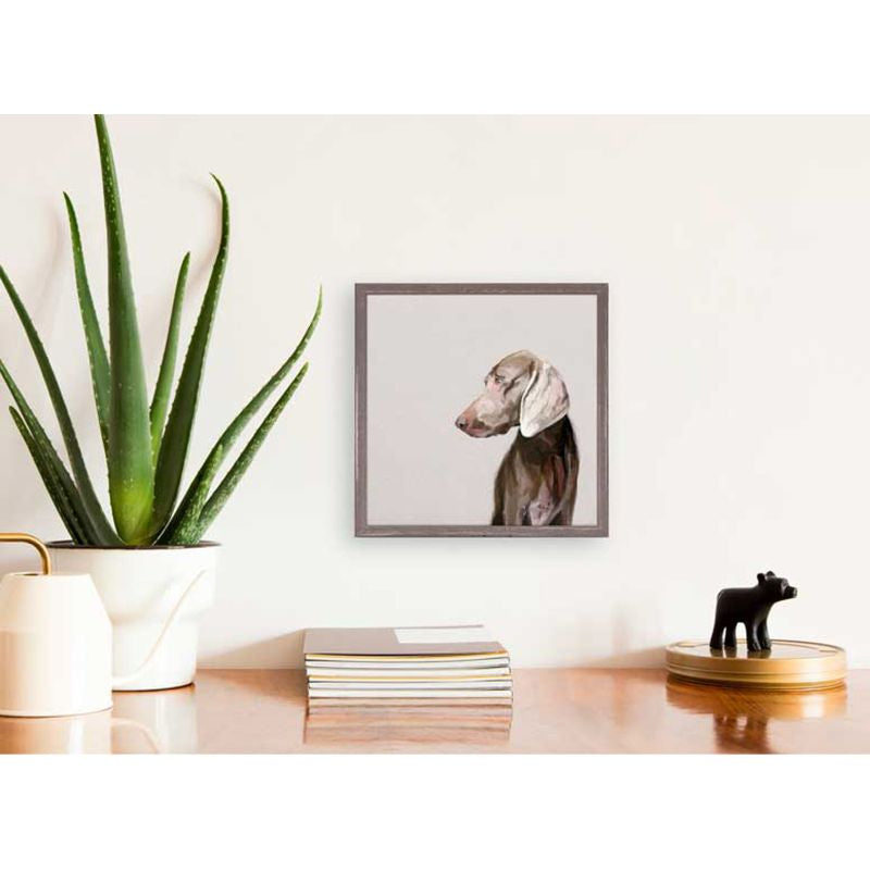 Best Friend - Weimaraner, Mini Framed Canvas