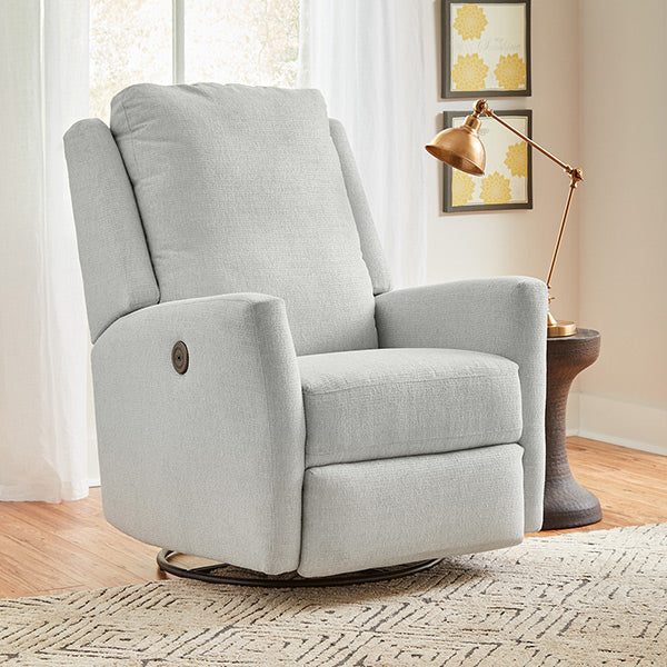 Best Home Power Swivel Glider Recliner, Heatherly