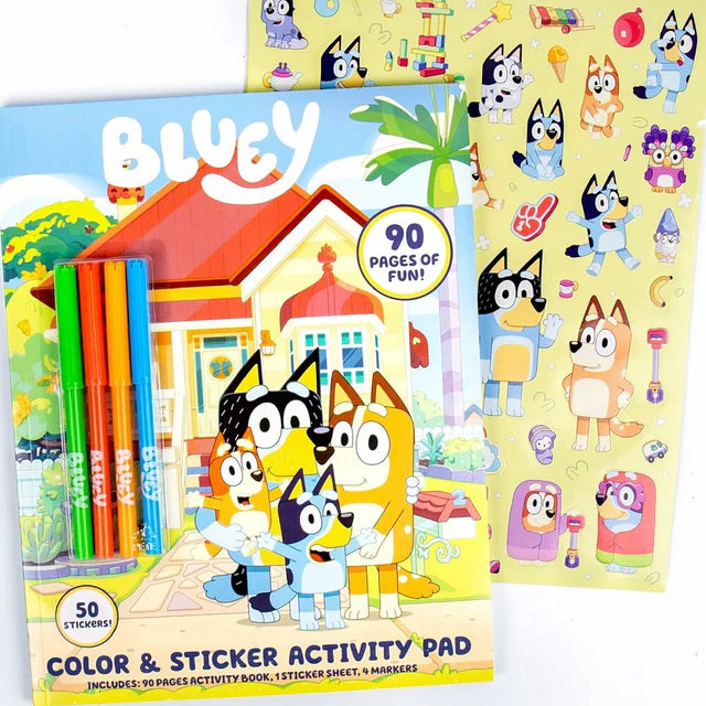 U.S. Toy Bluey Color & Sticker Activity Pad