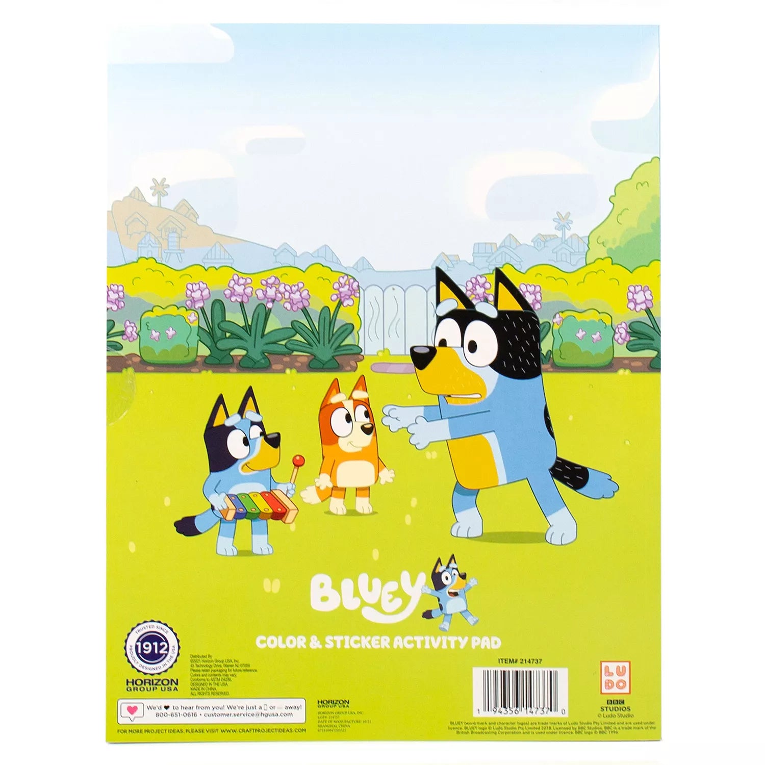 U.S. Toy Bluey Color & Sticker Activity Pad