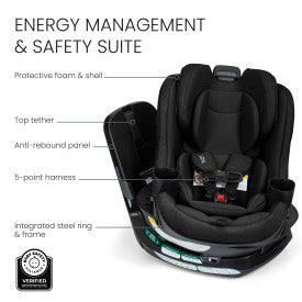 Britax Galaxy360™ Slim Rotating Convertible Car Seat With SwivelSmooth™, Raven Black