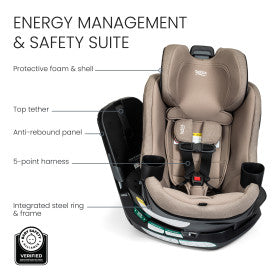 Britax Galaxy360™ Slim Rotating Convertible Car Seat With SwivelSmooth™, Teak