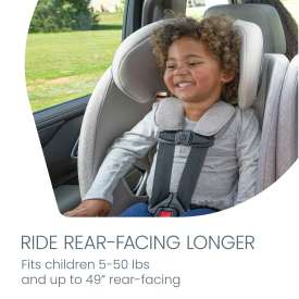 Britax® One4Life® Slim All-in-One Car Seat, ClickTight® Installation, SpaceSaver™ Design — Raven Black