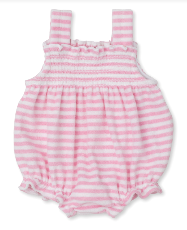 Cabana Terry Stripe Bubble, Pink