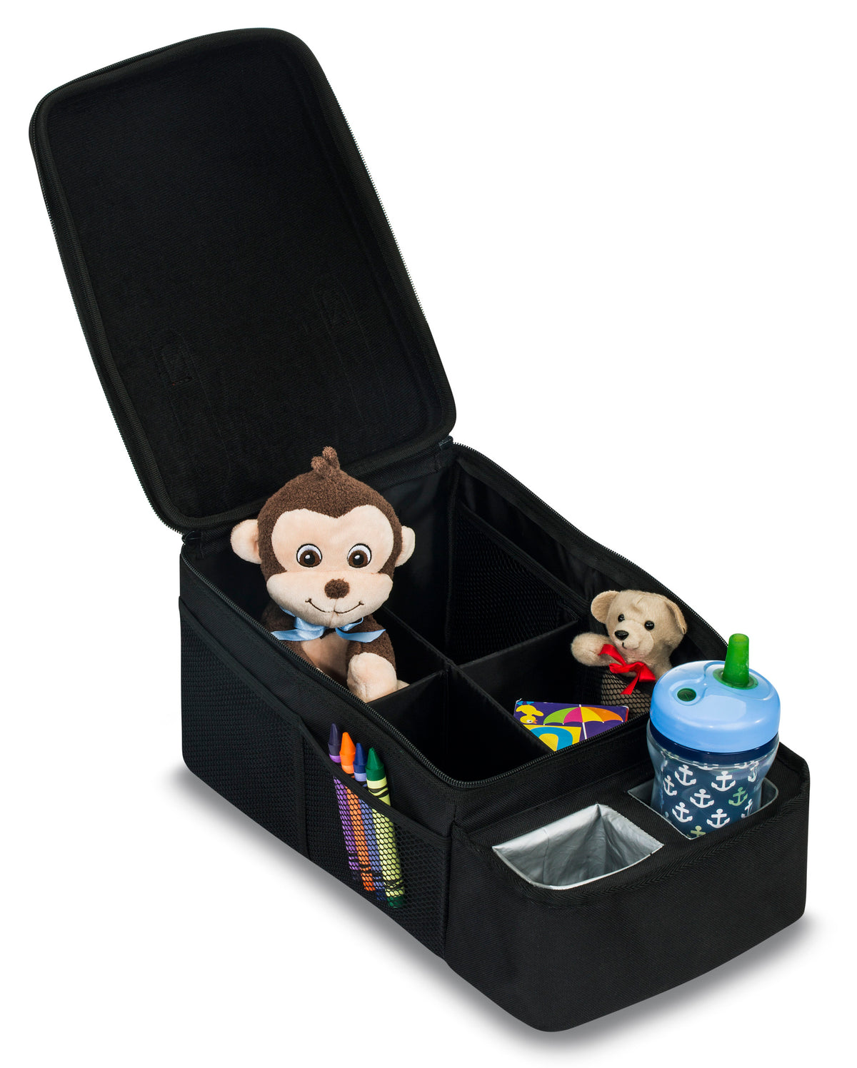 Car Seat Caddy Left with Toys 300 RGB