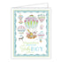 Card - Handpainted Congratulations on your New Baby Boy Hot Air Balloons