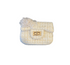 Ce Ce Co Beige Flower with Pearl Tweed Purse