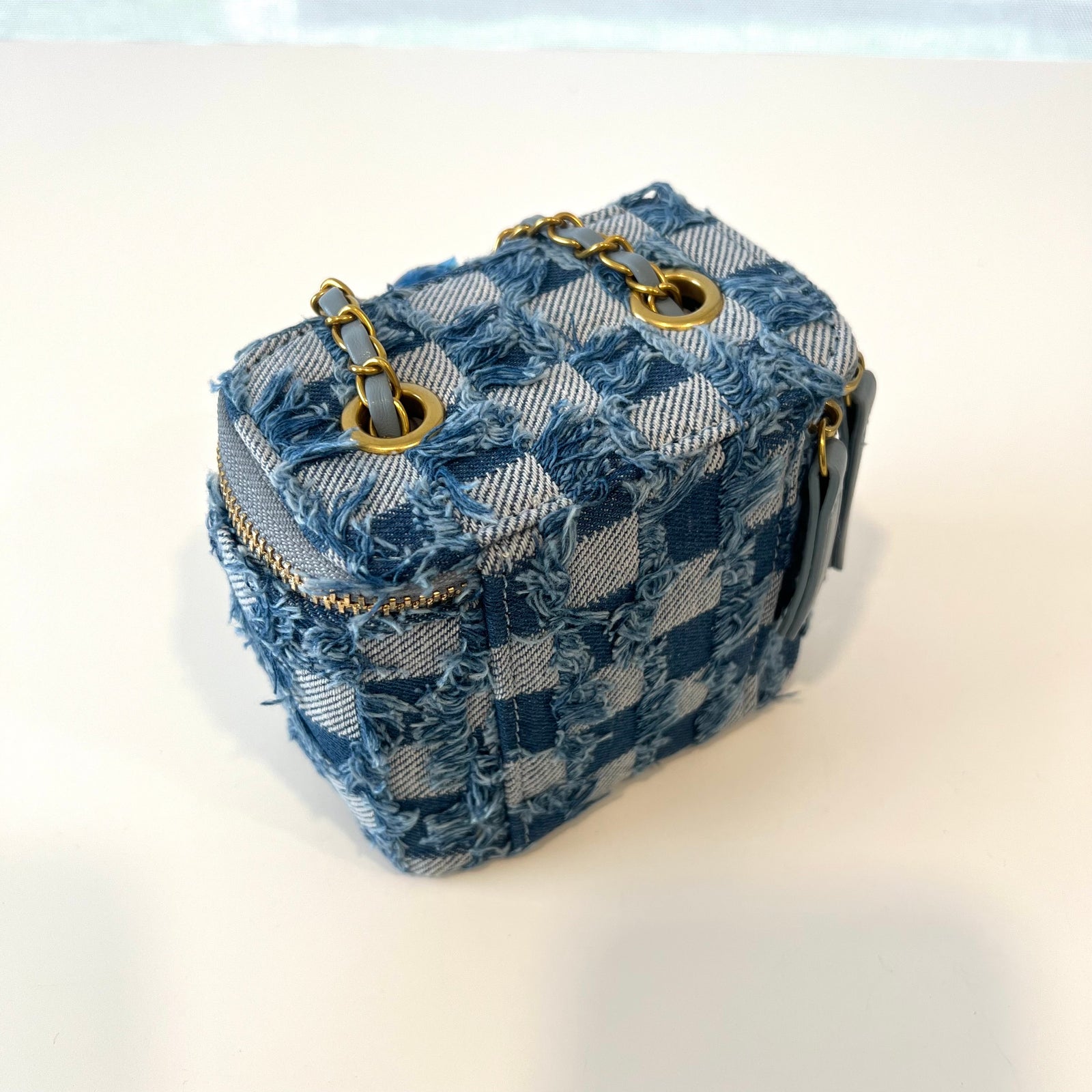 Ce Ce Co Denim Boxed Bag with Crossbody Chain