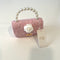 Ce Ce Co Pastel Tweed with Peony Purse - Pink