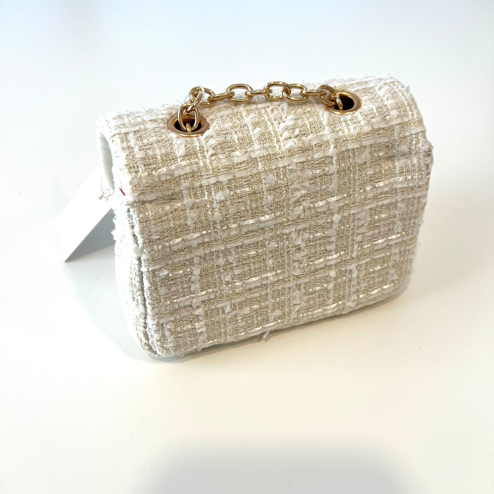 Ce Ce Co Tweed Little Lady Purse - Ivory/Beige
