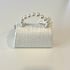 Ce Ce Co Tweed Luxe Side Peony Purse - Ivory
