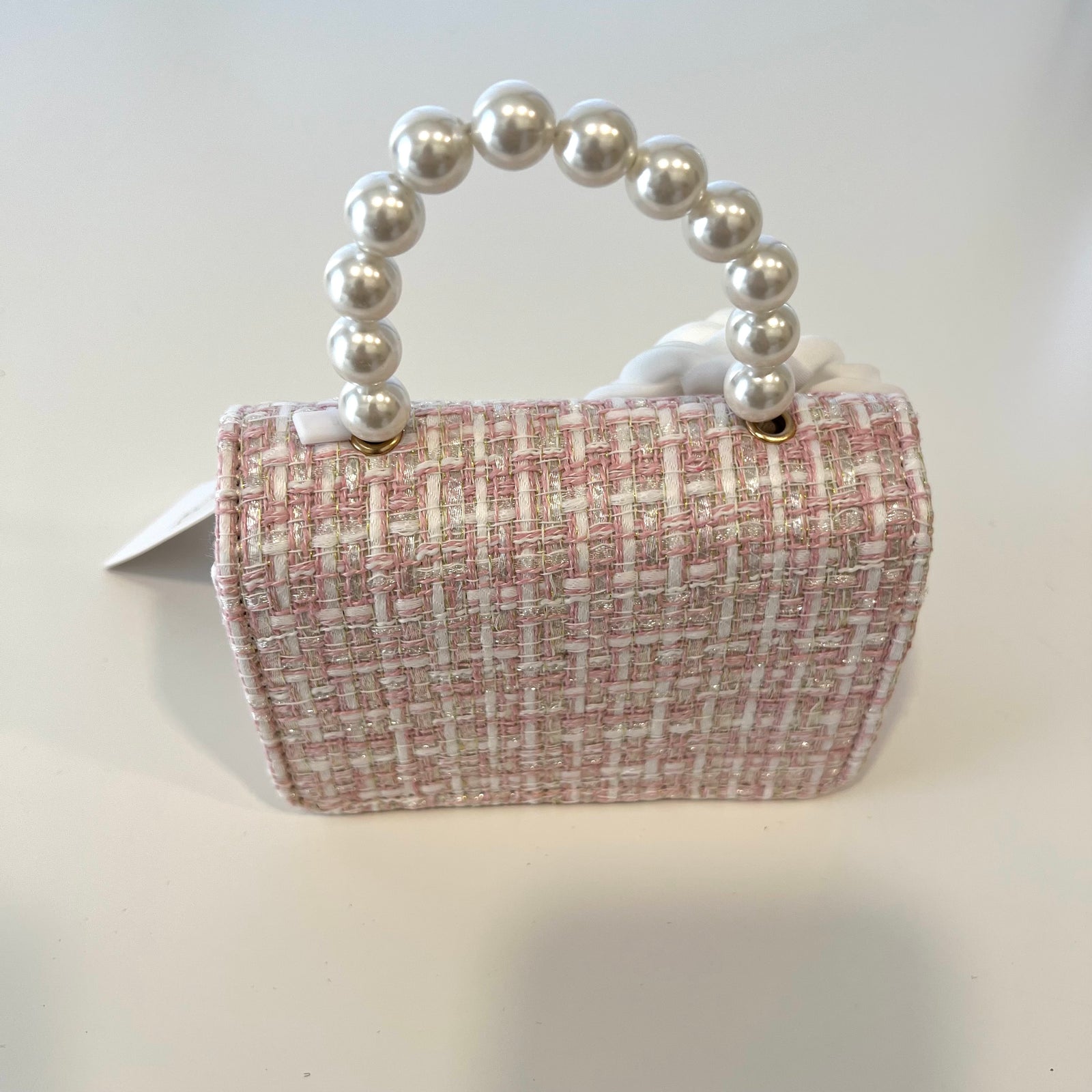 Ce Ce Co Tweed Luxe Side Peony Purse - Pink