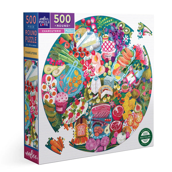 Charcuterie 500 Piece Round Puzzle